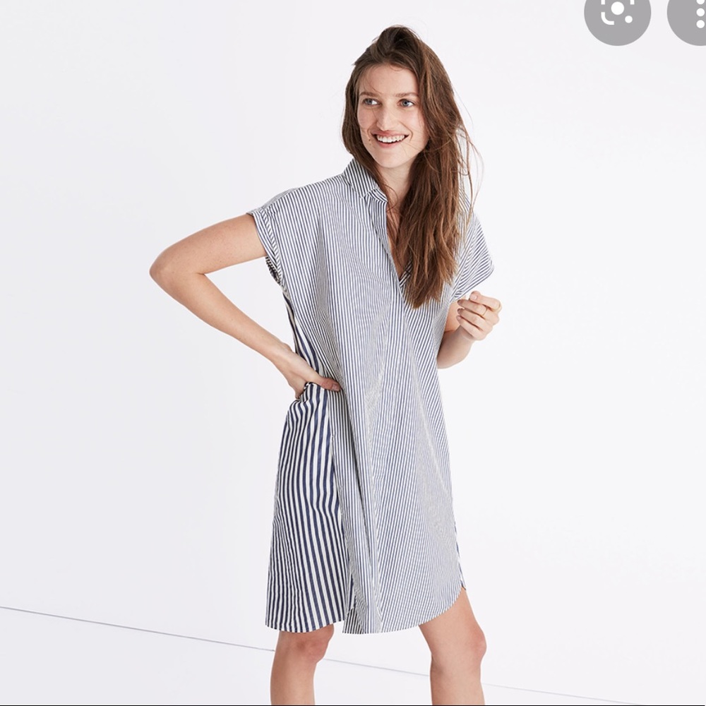Madewell Stripe Shirt Dress